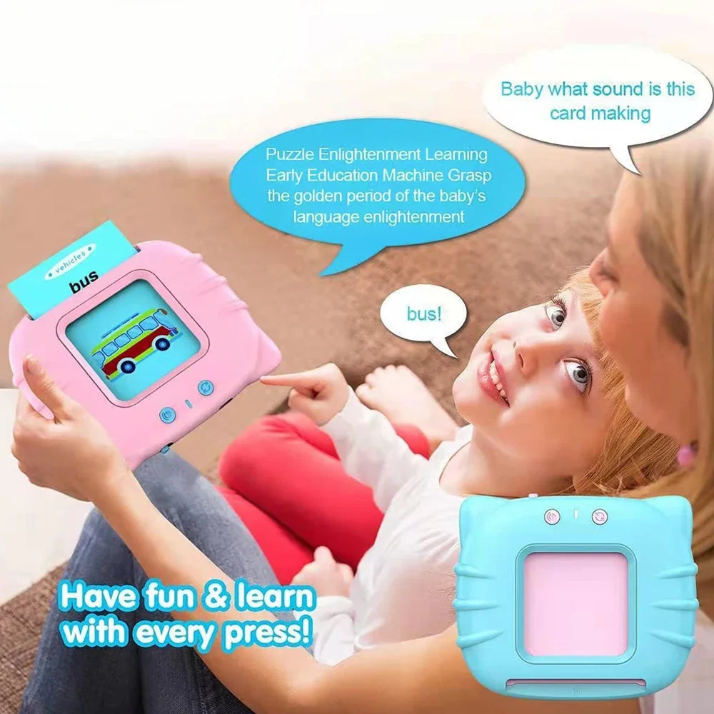 Early Education Flash Card Learning Toys Talking Flashcards for Kids Preschool English Electronic Audio Book Machine Gift