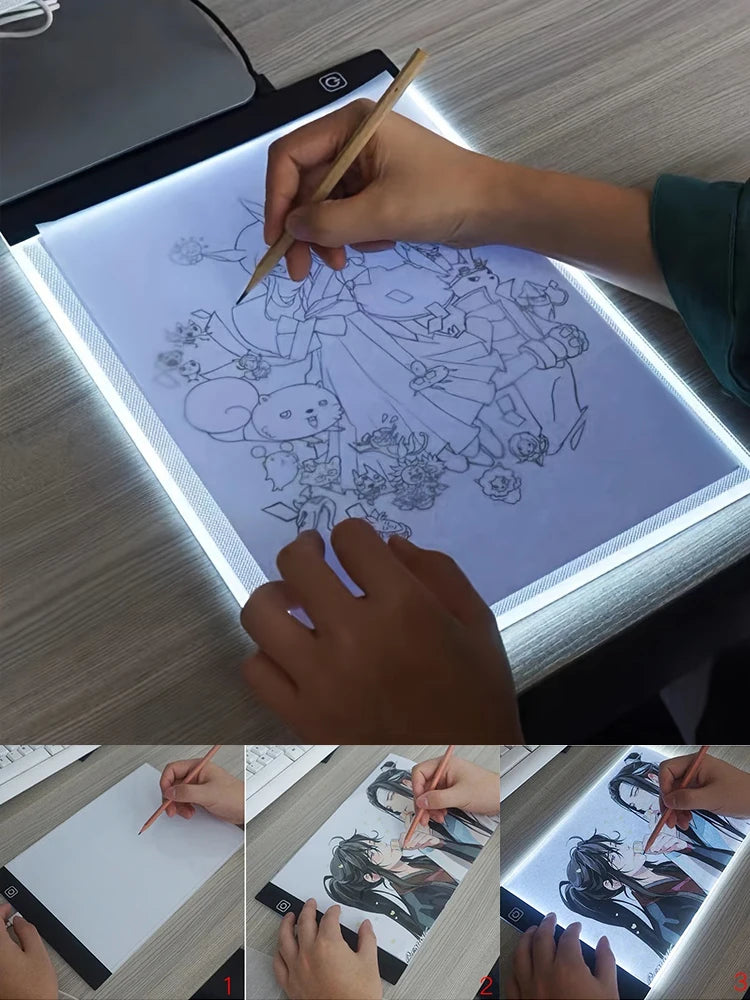 Dimmable LED Drawing Pad: Creative Educational Art Toy for Kids (A3/A4/A5 Sizes)