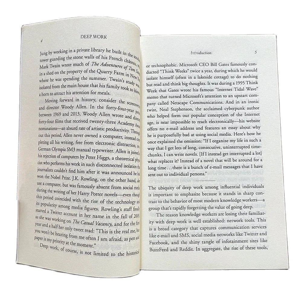 Deep Work English Book By Cal Newport Rules for Focused Success In A Distracted World Leadership &amp; Motivation Books for Adult