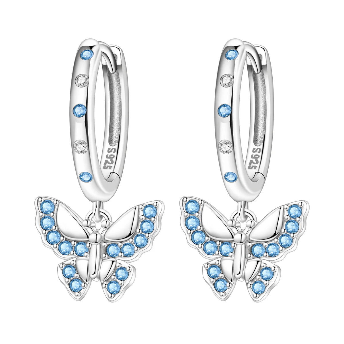 Original 925 Sterling Silver Pink Paw Print Earrings with Zircon, Heart Flower and Leaf Design, Elegant Women's Party Jewelry Gift
