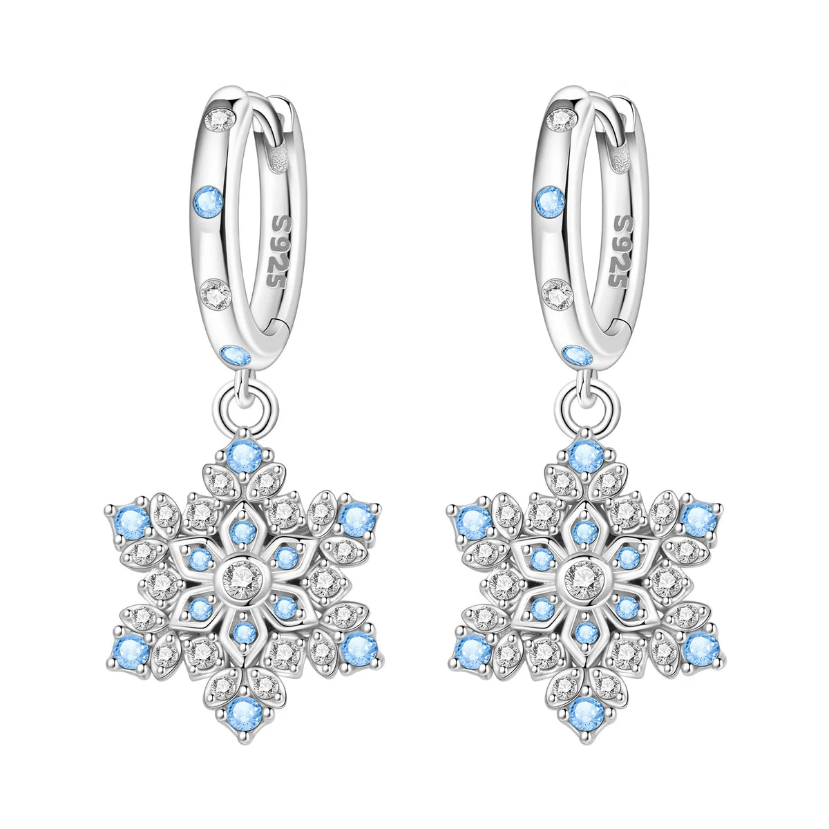 Original 925 Sterling Silver Pink Paw Print Earrings with Zircon, Heart Flower and Leaf Design, Elegant Women's Party Jewelry Gift