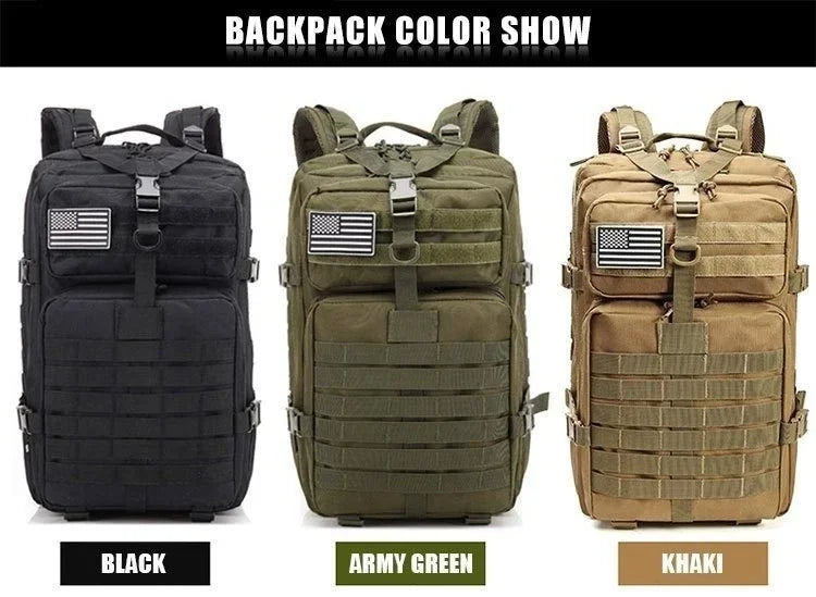 Reliable 30/45L Tactical Backpack for Travel, Hiking, and Outdoor Survival