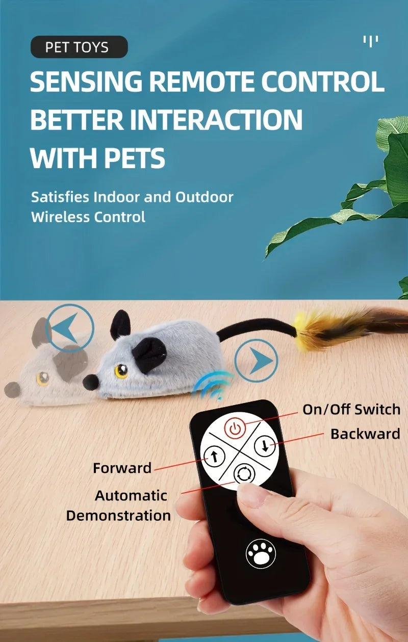 USB Rechargeable Electric Cat &amp; Mouse Toy – Interactive, Bite-Resistant Chasing Disc for Pets