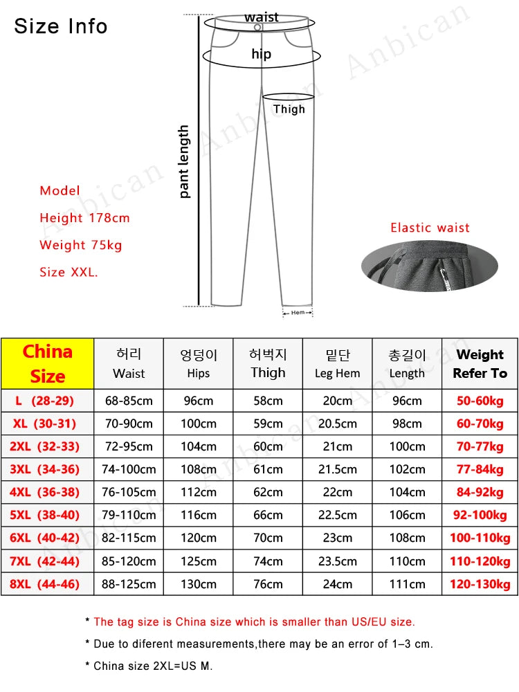 Winter Thick Warm Fleece Sweatpants Men Joggers Sportswear Casual Track Pants Plus Size 6XL 7XL 8XL