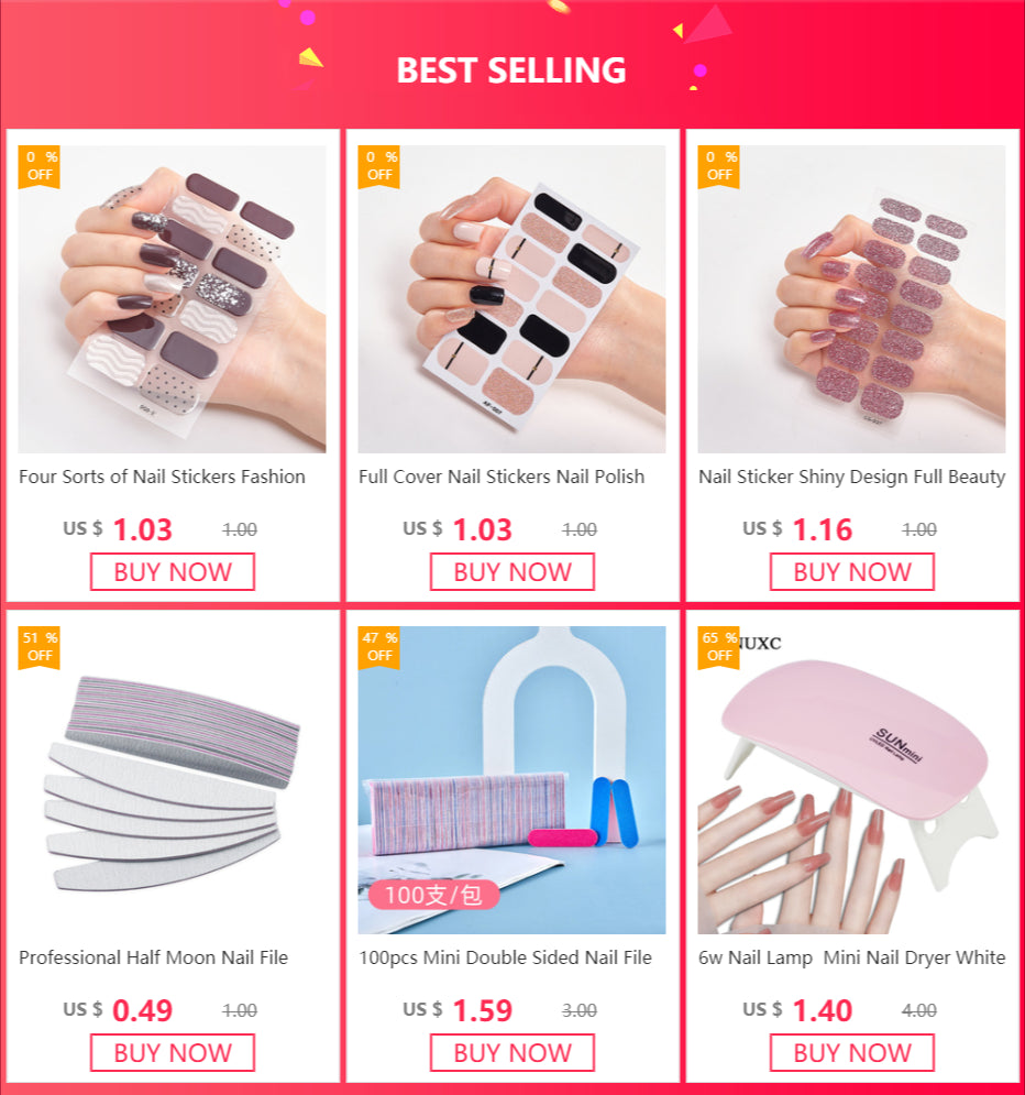 Patterned Nail Stickers - High-Quality Wholesale Nail Strips for Women