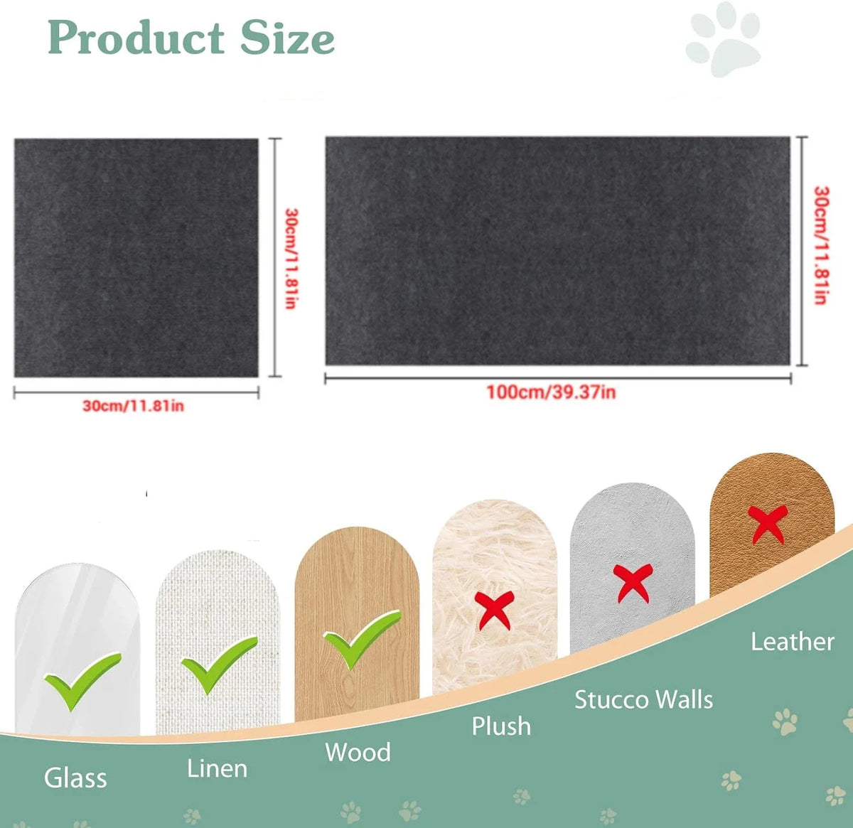 Self-Adhesive Cat Scratching Mat: Trimmable Carpet for Furniture Protection Against Scratching