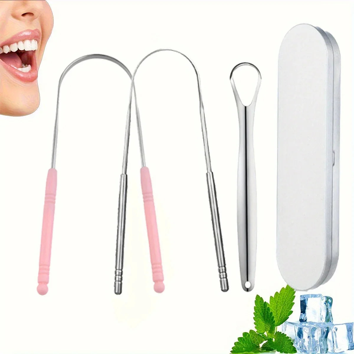Stainless Steel Tongue Scraper - Oral Hygiene Tool