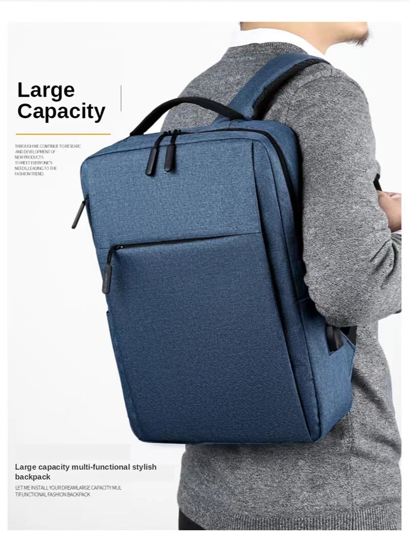 Multifunctional Laptop Backpack - Large Capacity, Waterproof Oxford Bag with USB Charging for Men