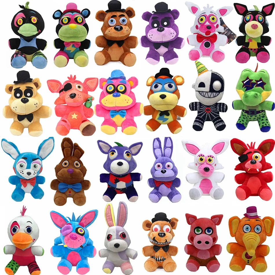 Five Nights at Freddy&#39;s Plush Toys – 18cm Cute Dolls of Bonnie, Foxy, and Freddy, Cartoon Stuffed Toys for Children’s Gifts