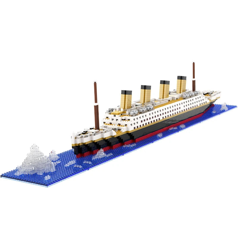 Titanic Building Block Model Kit: Small Particle Puzzle Cruise Ship for Kids