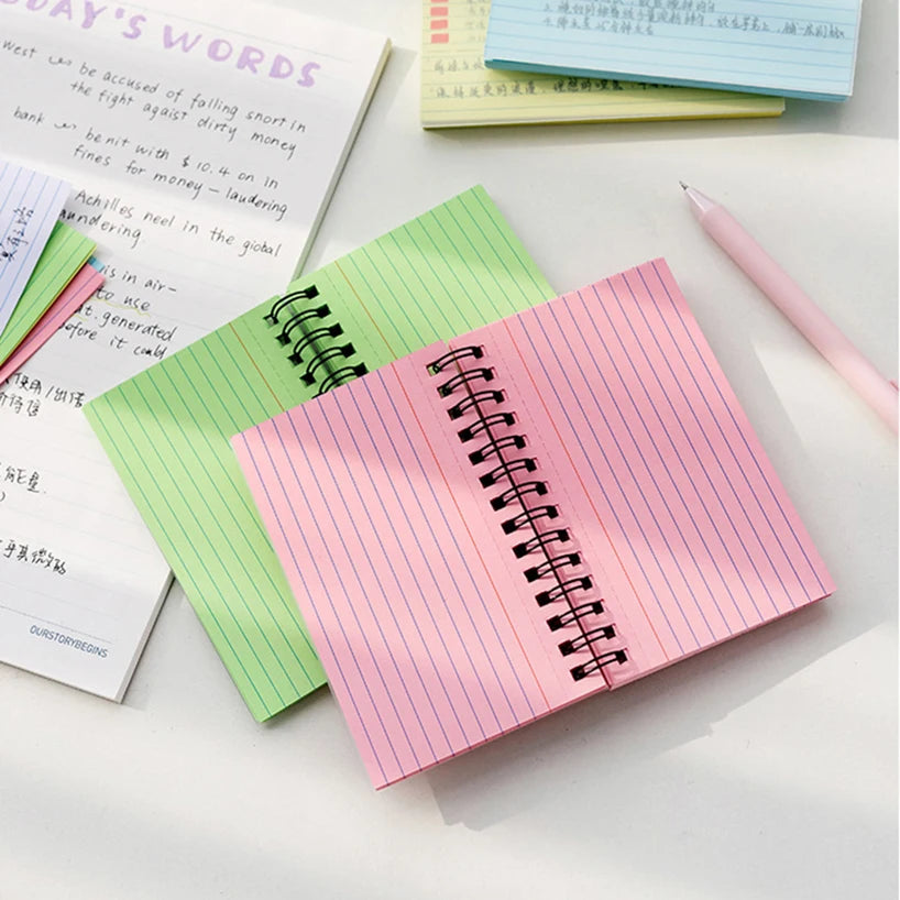 Horizontal Line Tearable Coil Notebook - Cuaderno Journal for Office and Diary