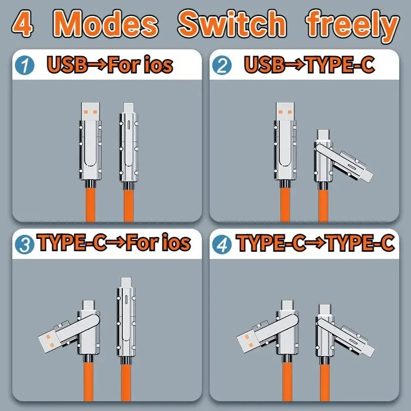 Type C To Type C Fast USB Cable 4 in 1