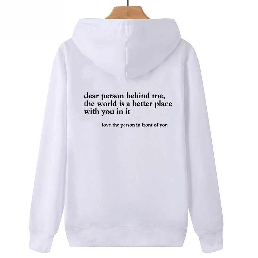 Dear Person Behind Me Hoodie: Mental Health Sweater with Positive Message