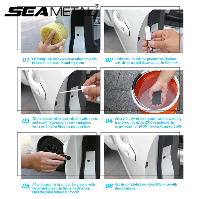 SEAMETAL Universal Car Scratch Repair Pen - Waterproof Auto Paint for Scratch Removal