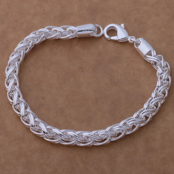 925 Sterling Silver Heart Bracelet for Women and Men, High-Quality Romance Chain Fashion Jewelry for Engagement, Party and Wedding Gift